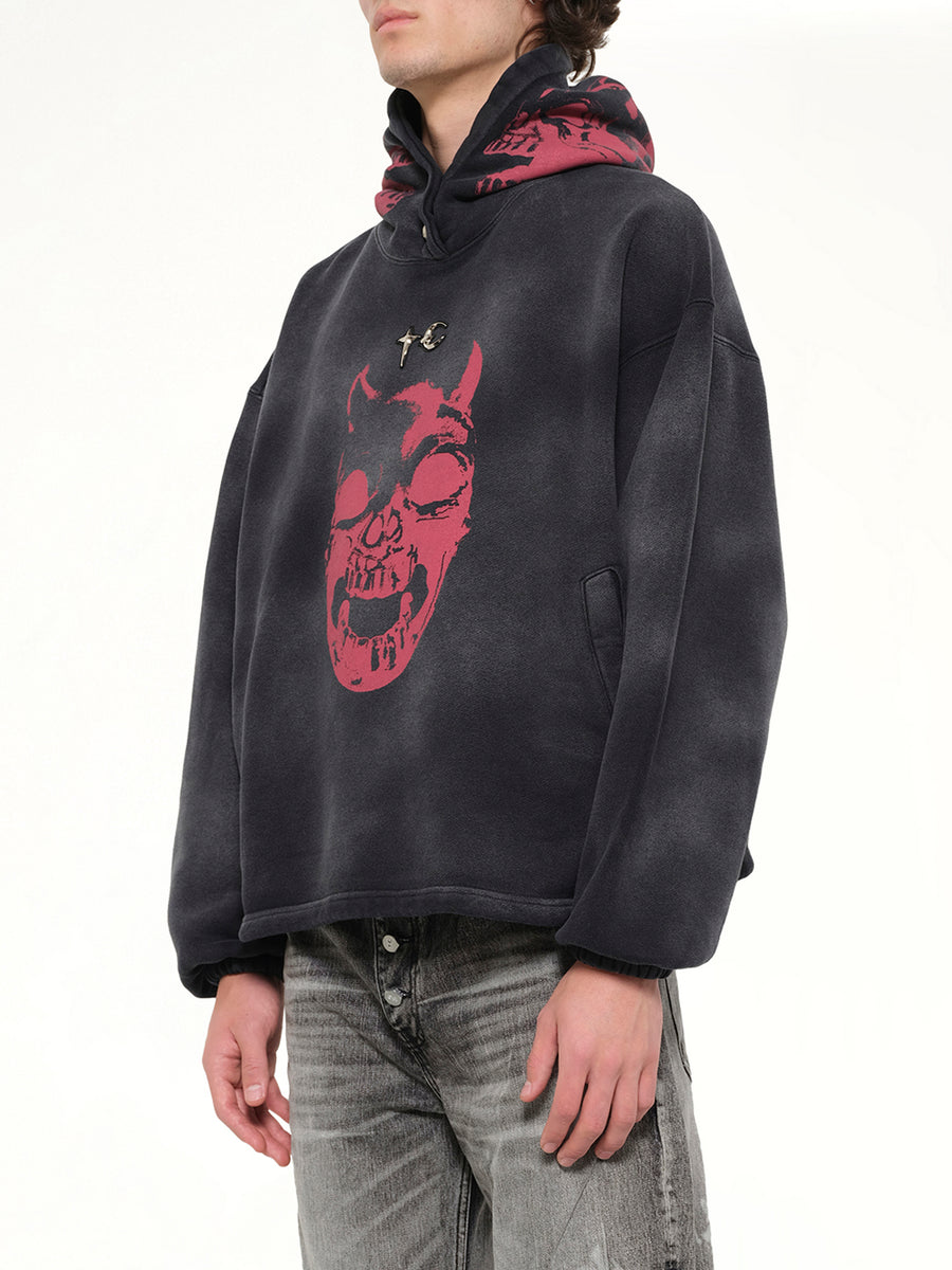 TC Riding Skull Hoodie in Black