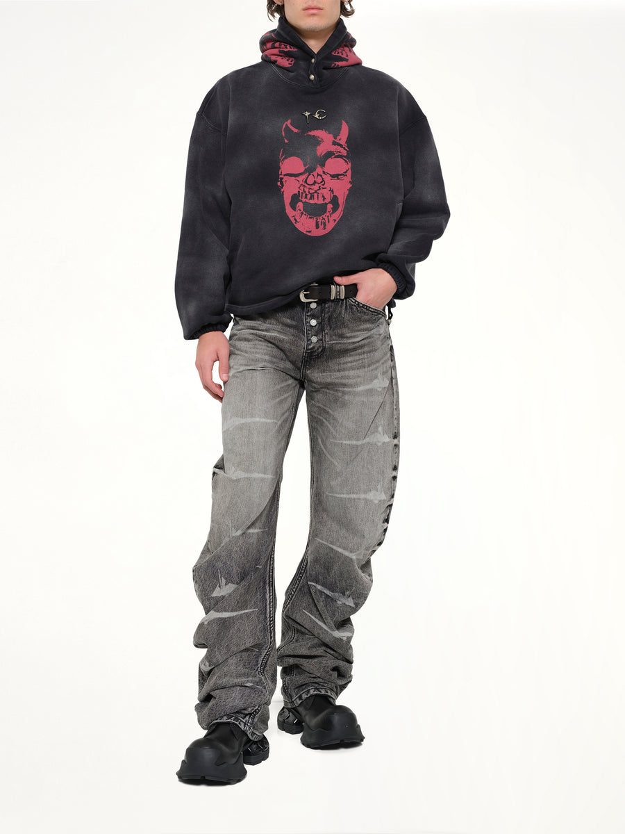TC Riding Skull Hoodie in Black