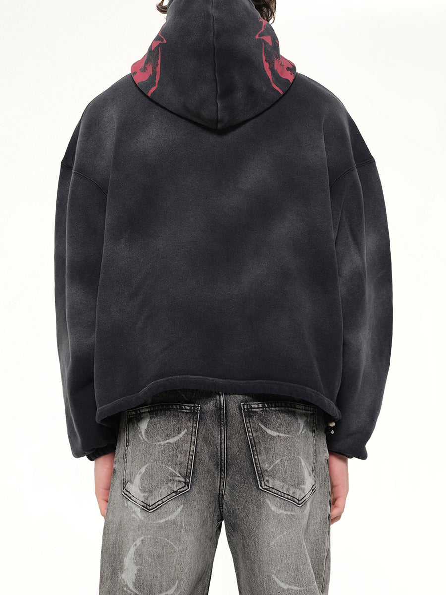 TC Riding Skull Hoodie in Black