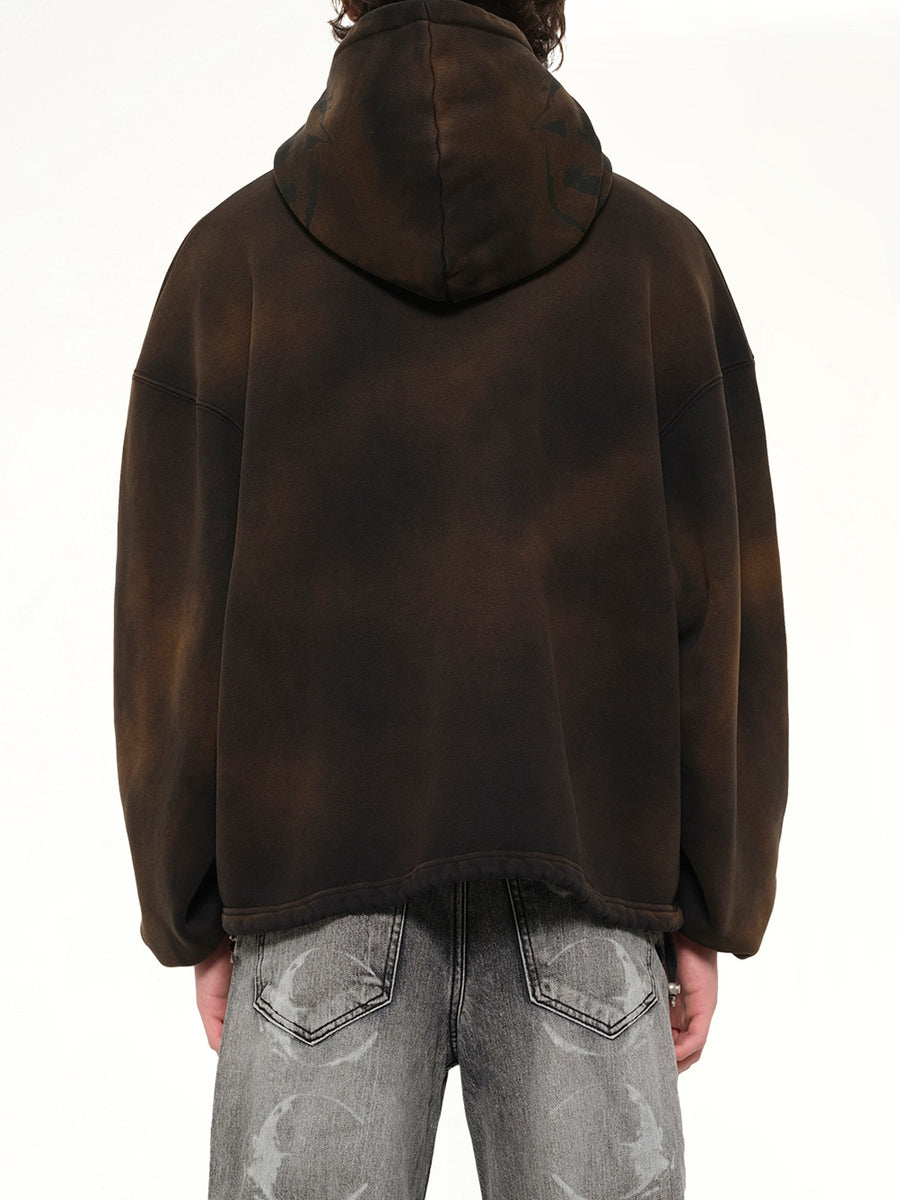 TC Riding Skull Hoodie in Brown