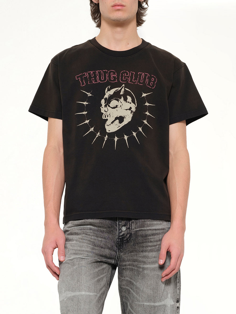 Vintage Riding Skull T-Shirt in Black
