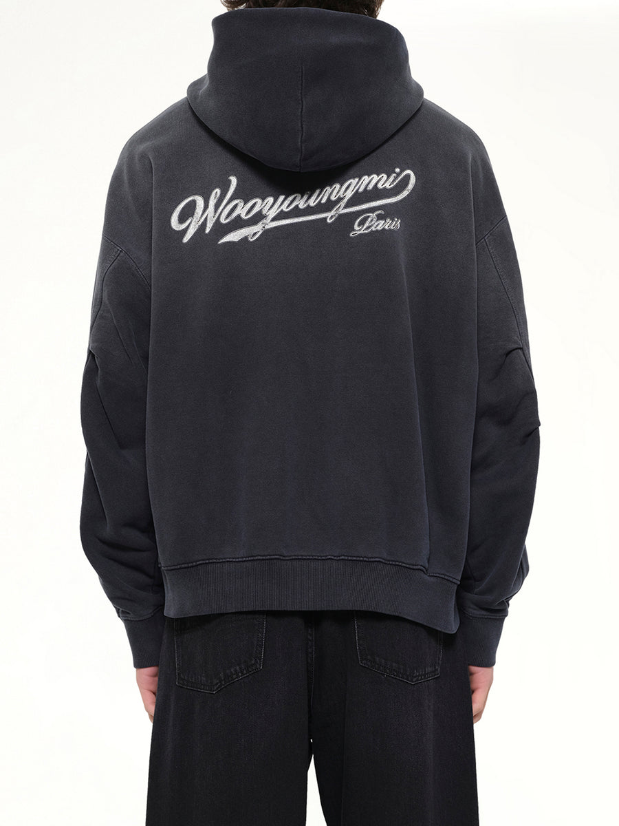 Wooyoungmi Paris Zip Hoodie in Navy