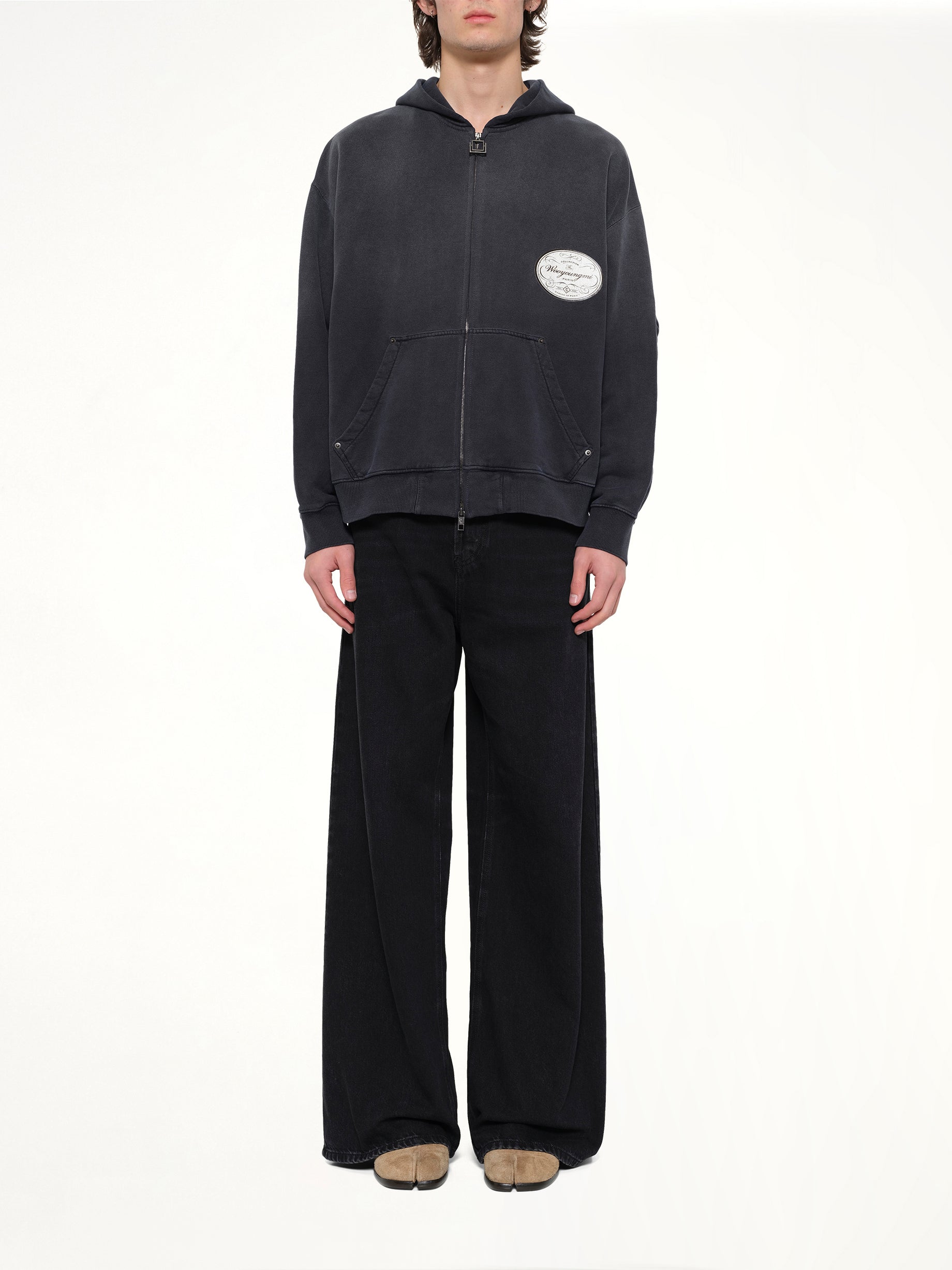 Wooyoungmi Paris Zip Hoodie in Navy