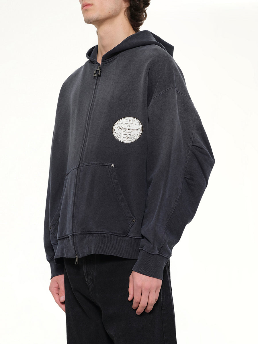 Wooyoungmi Paris Zip Hoodie in Navy