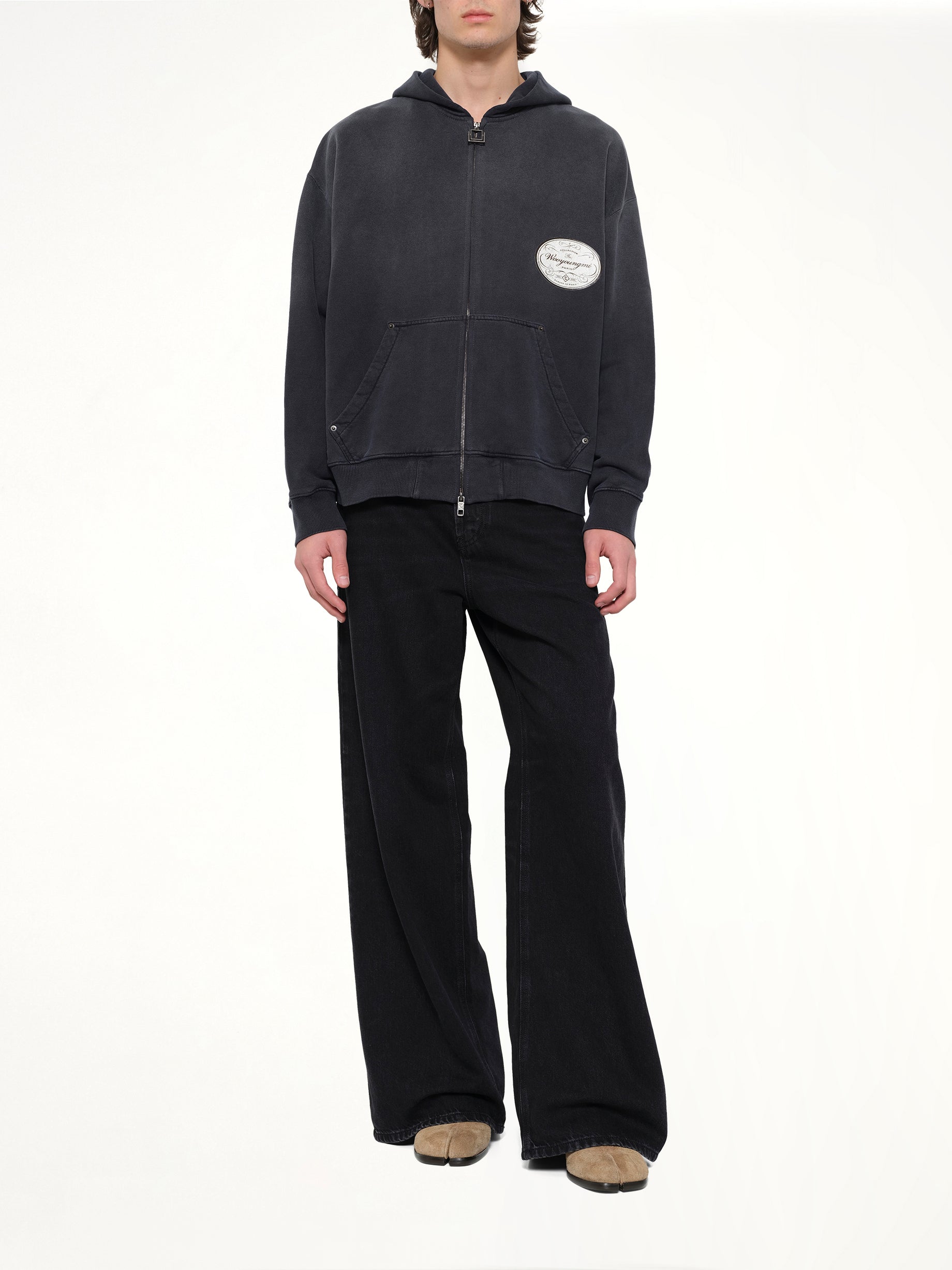 Wooyoungmi Paris Zip Hoodie in Navy