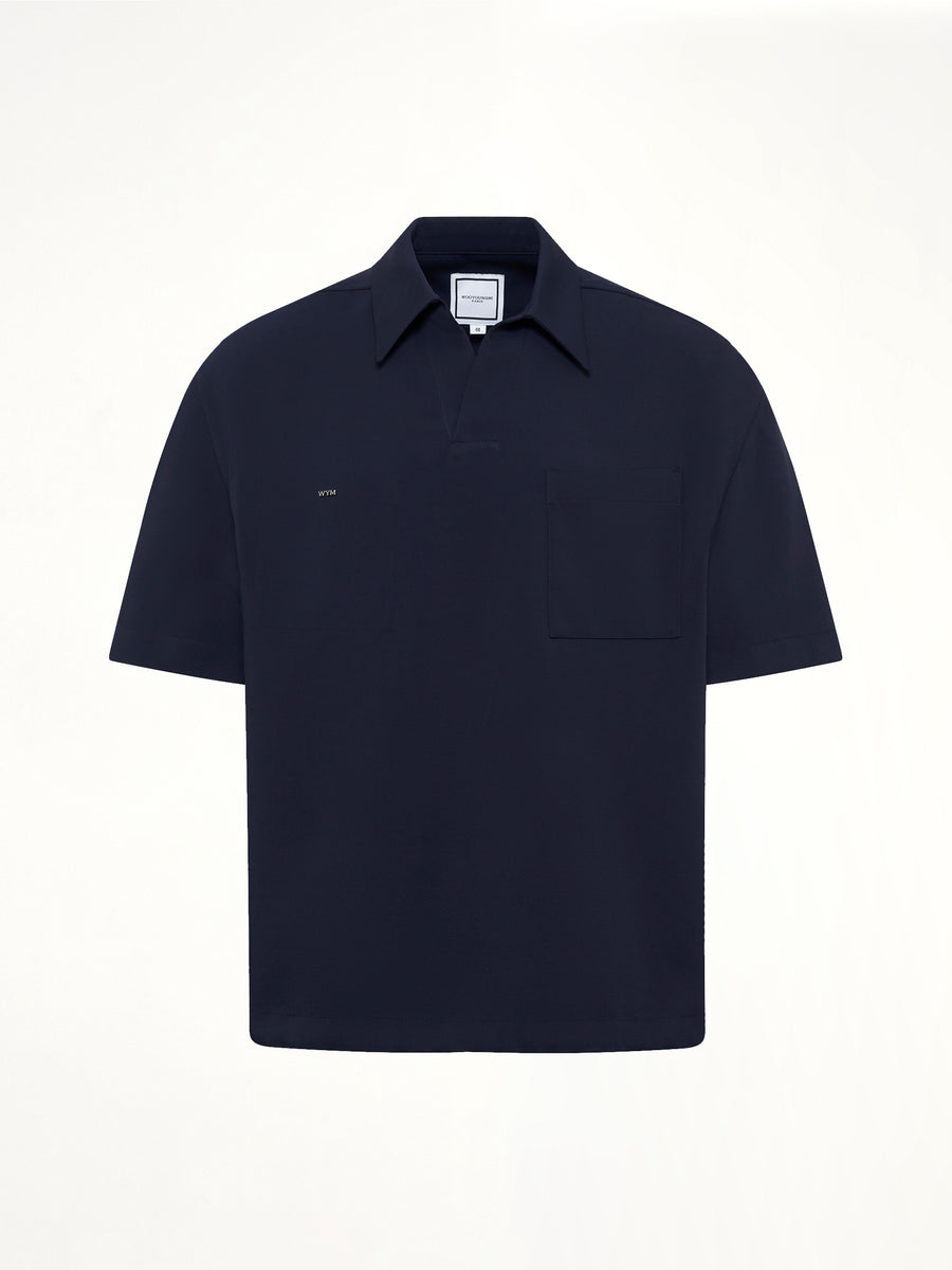Half Sleeve Polo in Navy