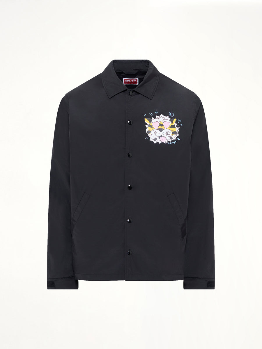 Kenzo Wild Tiger Light Coach Jacket in Black