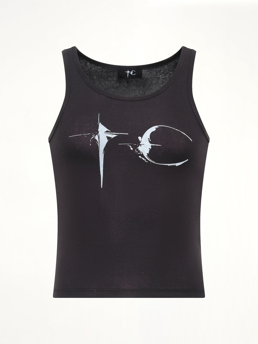 TC Not Easy Tank Top in Black