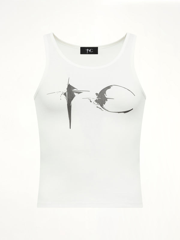TC Not Easy Tank Top in White