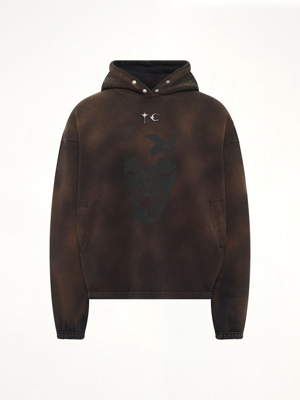 TC Riding Skull Hoodie in Brown