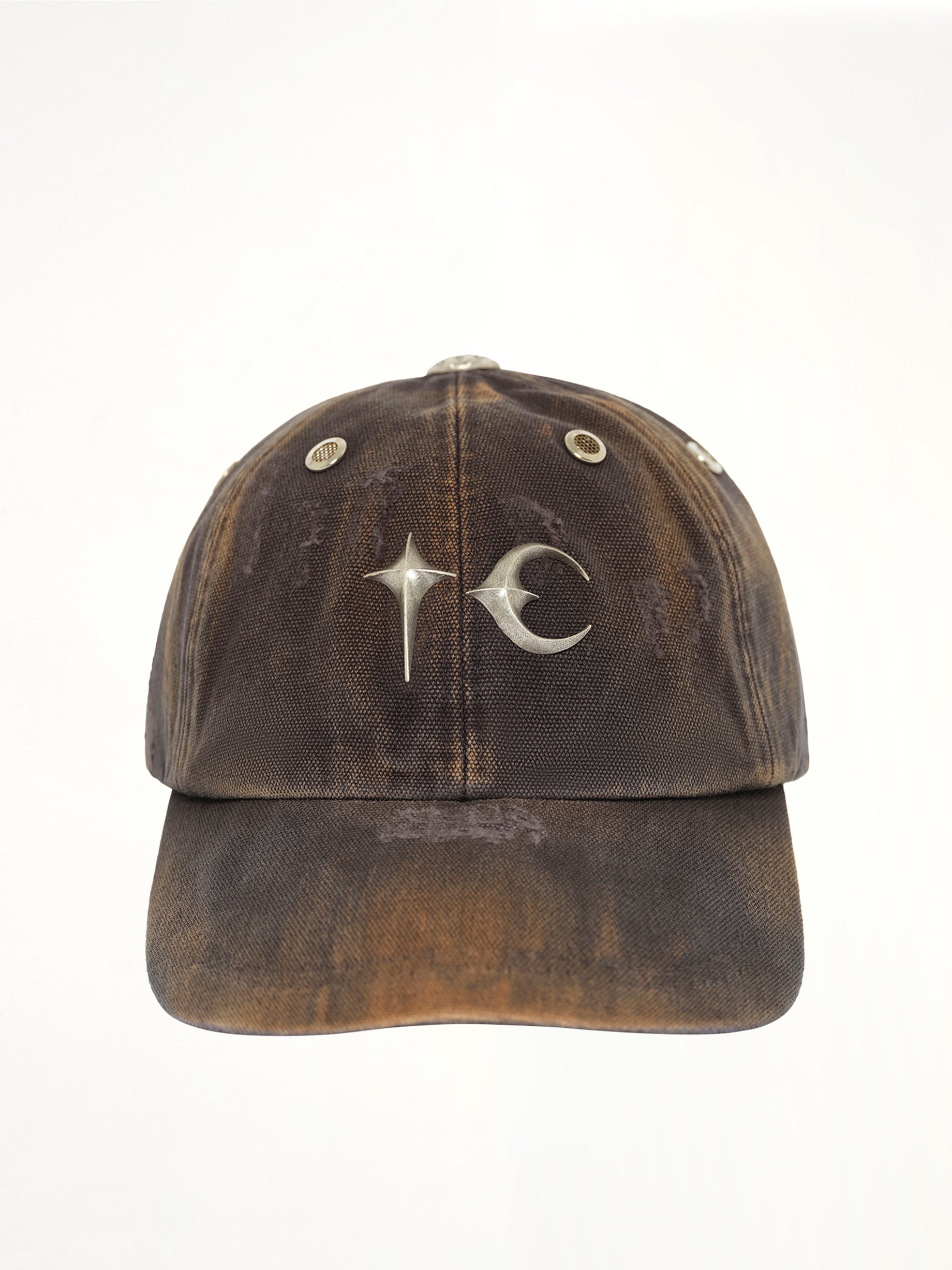 TC Two Tone Washed Cap in Rust Black