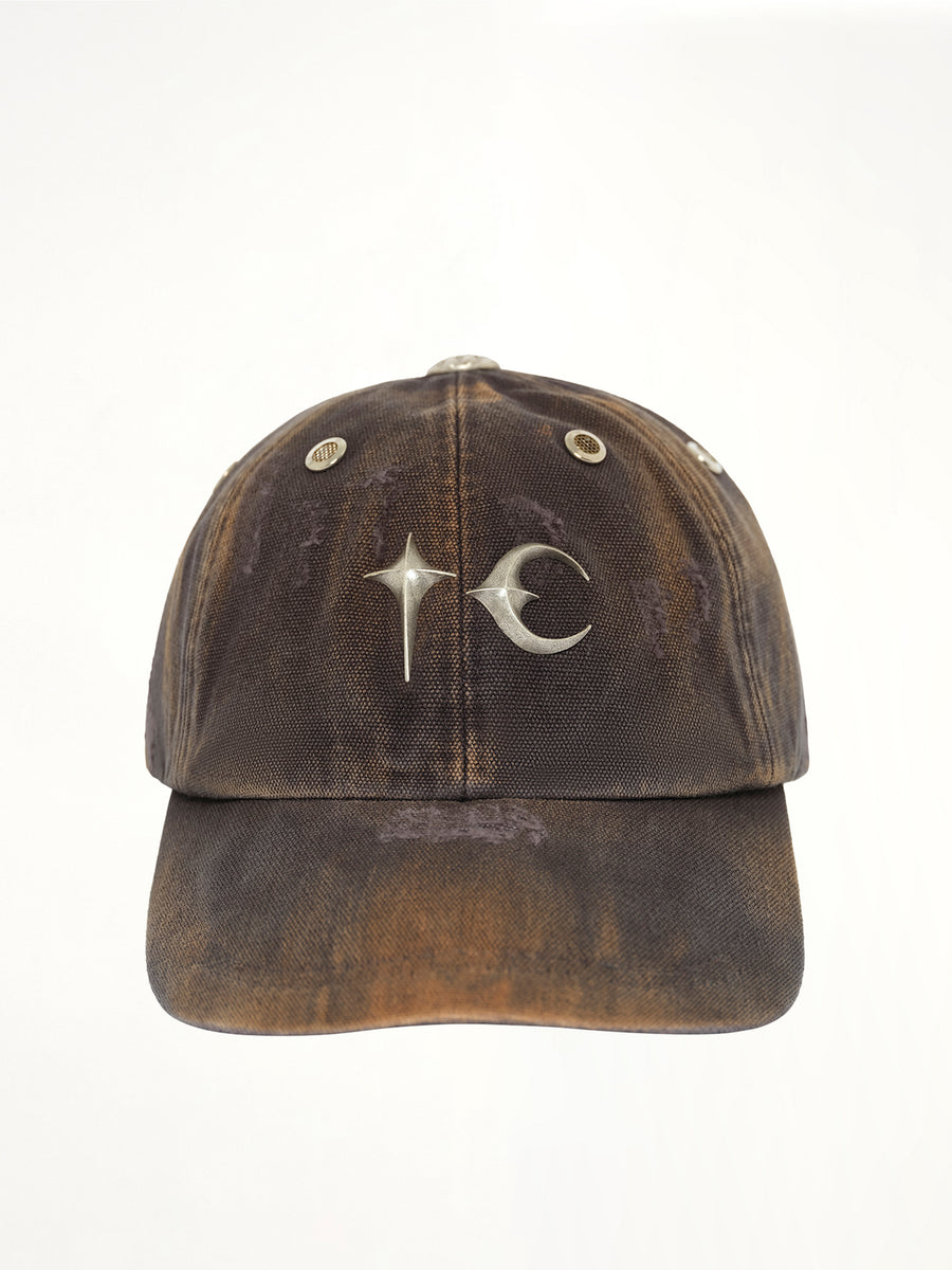 TC Two Tone Washed Cap in Rust Black