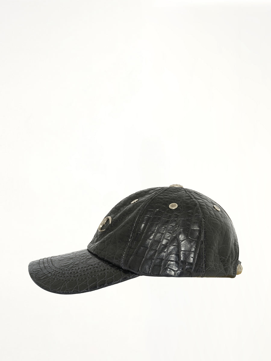 TC Vintage Crocodile Cap in Black