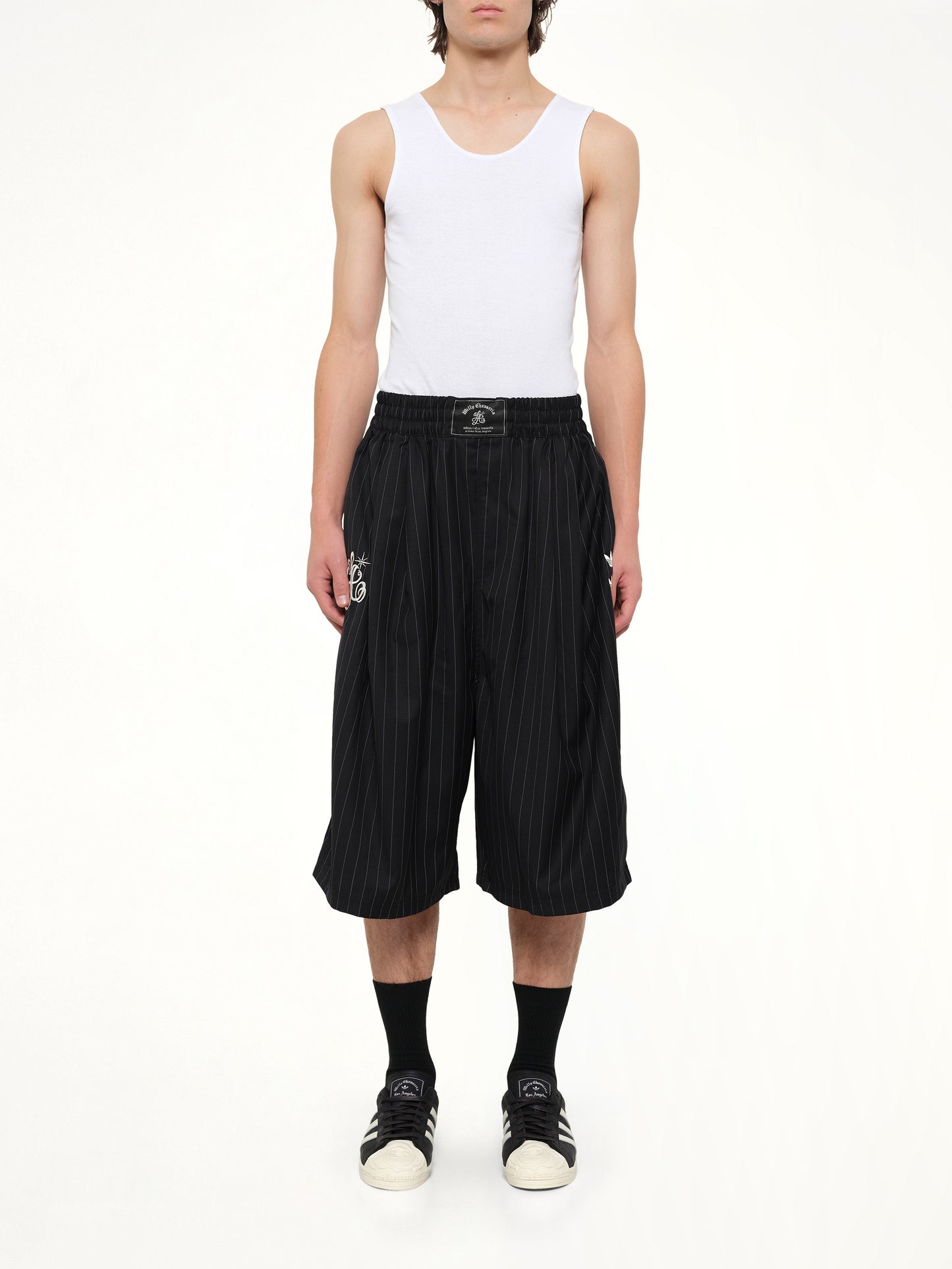 Adidas x Chavarria Pinstripe Short in Black/White