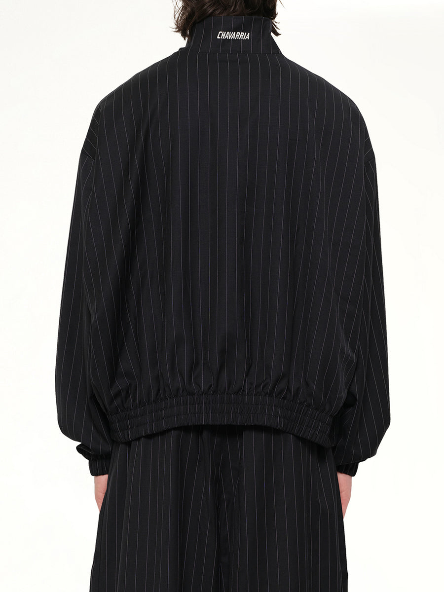 Adidas x Chavarria Pinstripe Jacket in Black/White