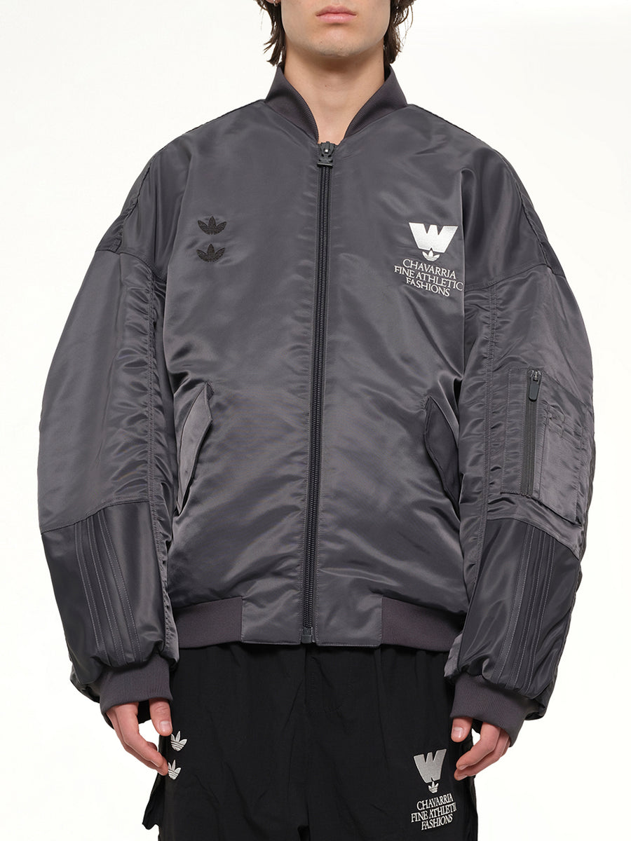 Adidas x Chavarria Satin Bomber in Grey