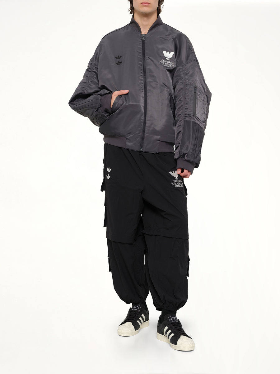 Adidas x Chavarria Satin Bomber in Grey
