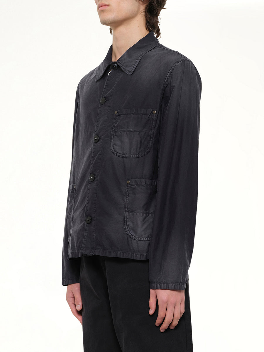 Brushed Moleskin Jacket in Black