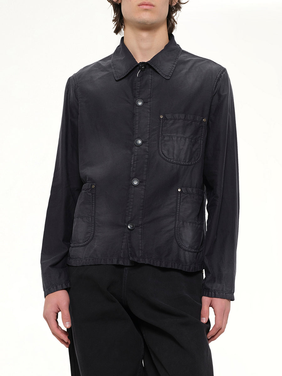 Brushed Moleskin Jacket in Black