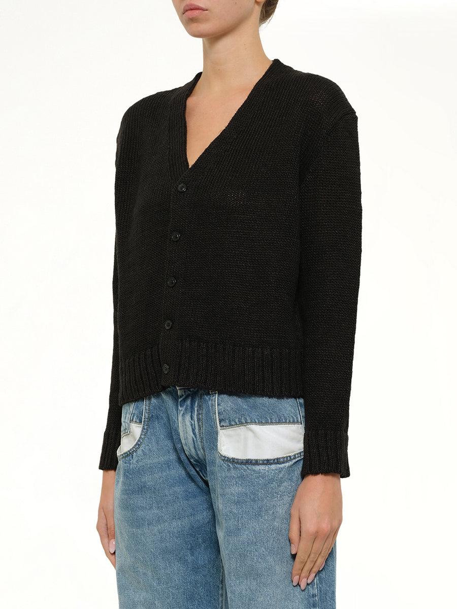 Hemp Cardigan in Black