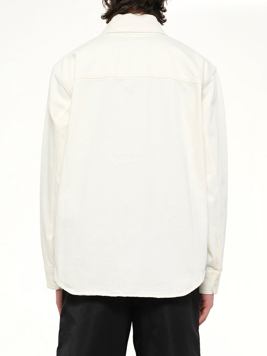 Knitted ADC Overshirt in Off White