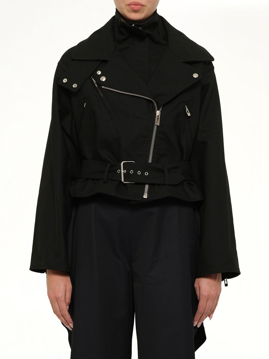 Layered Biker in Black