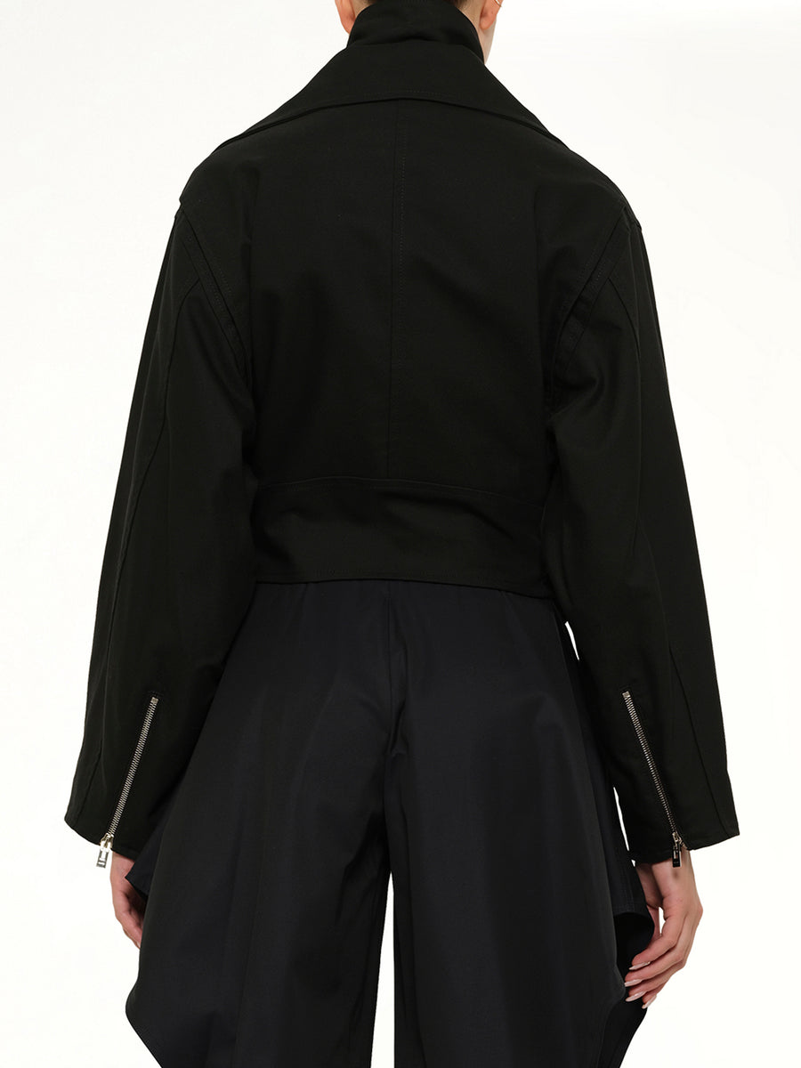 Layered Biker in Black