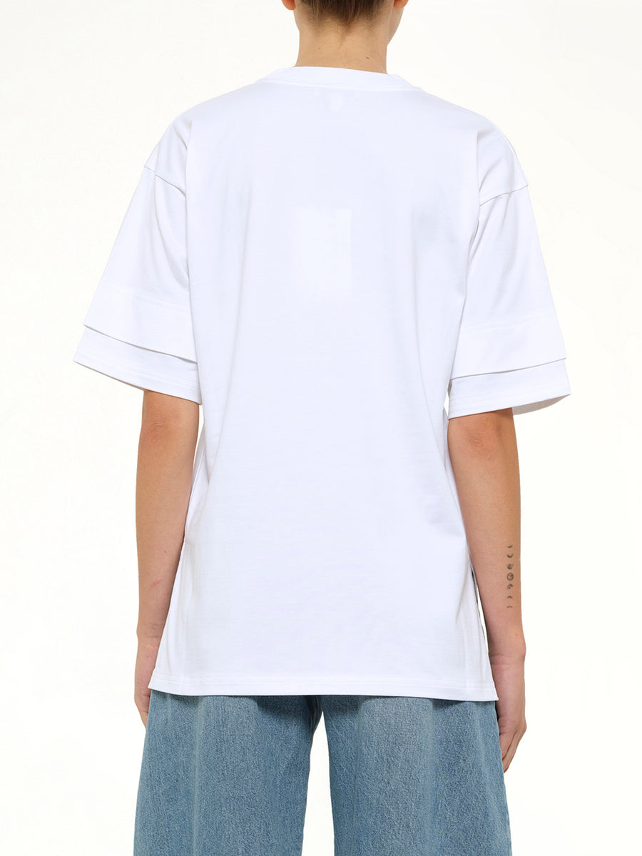 Layered T-Shirt in White