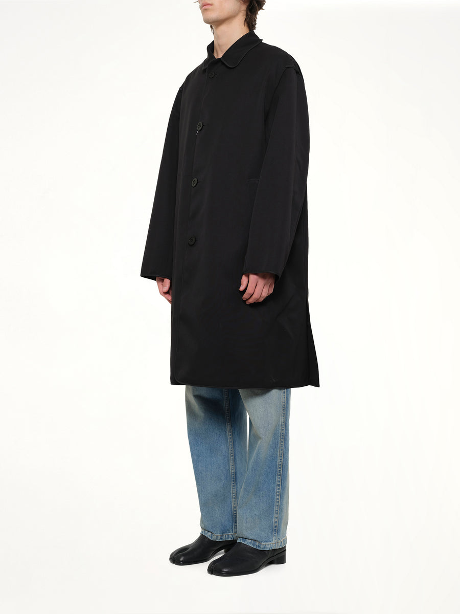 Reversible Coat in Black/Grey