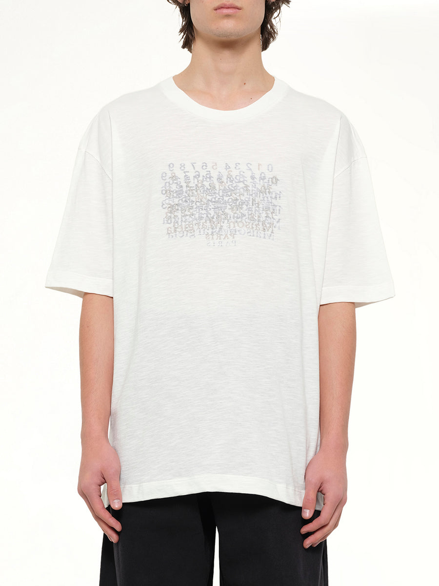Slubby Logo T-Shirt in Off White