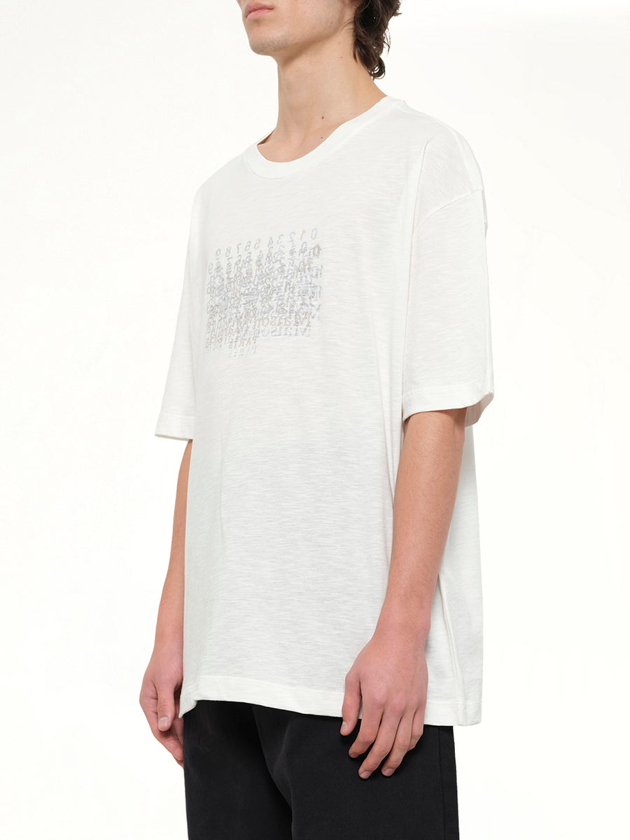 Slubby Logo T-Shirt in Off White