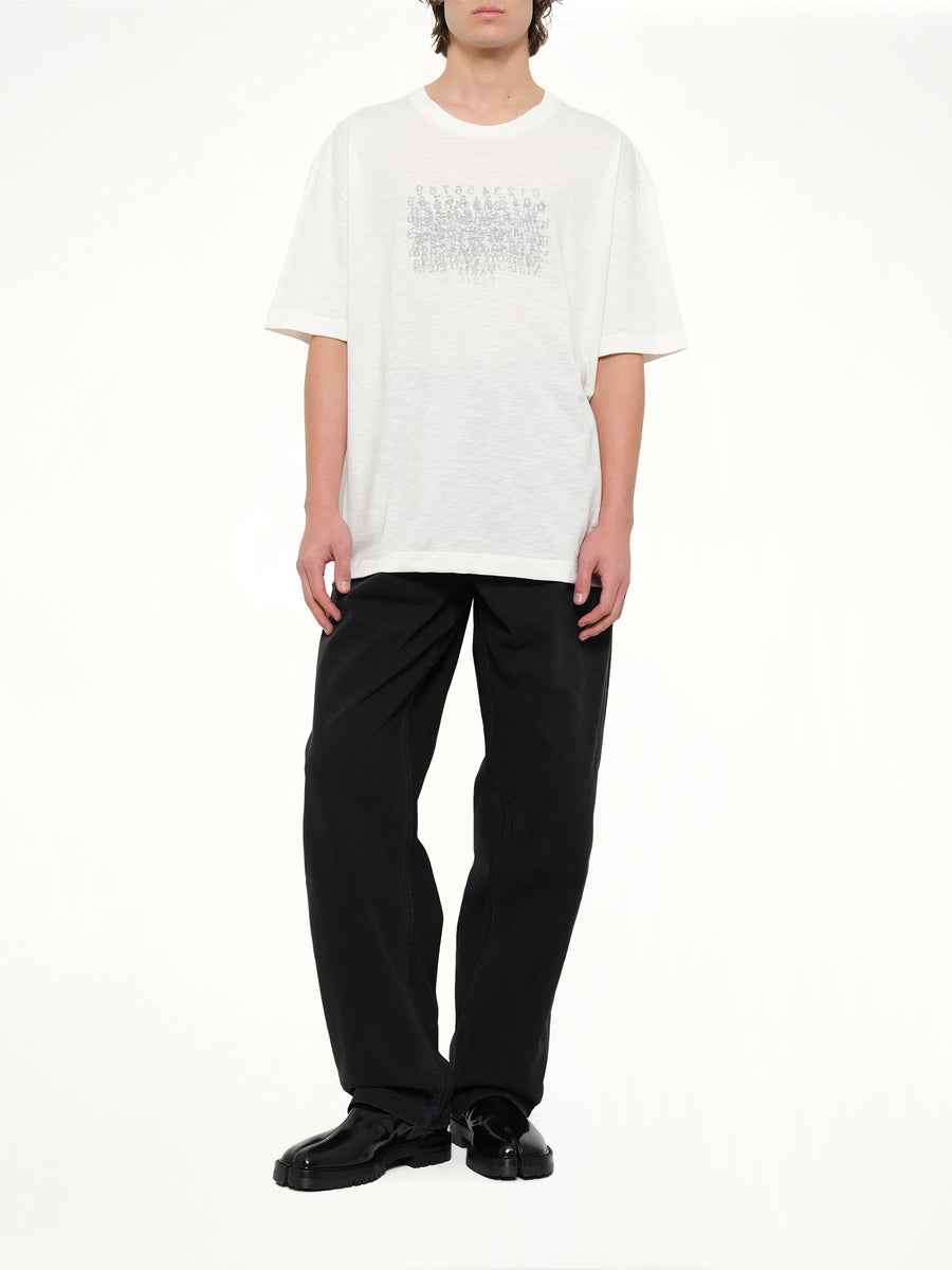 Slubby Logo T-Shirt in Off White