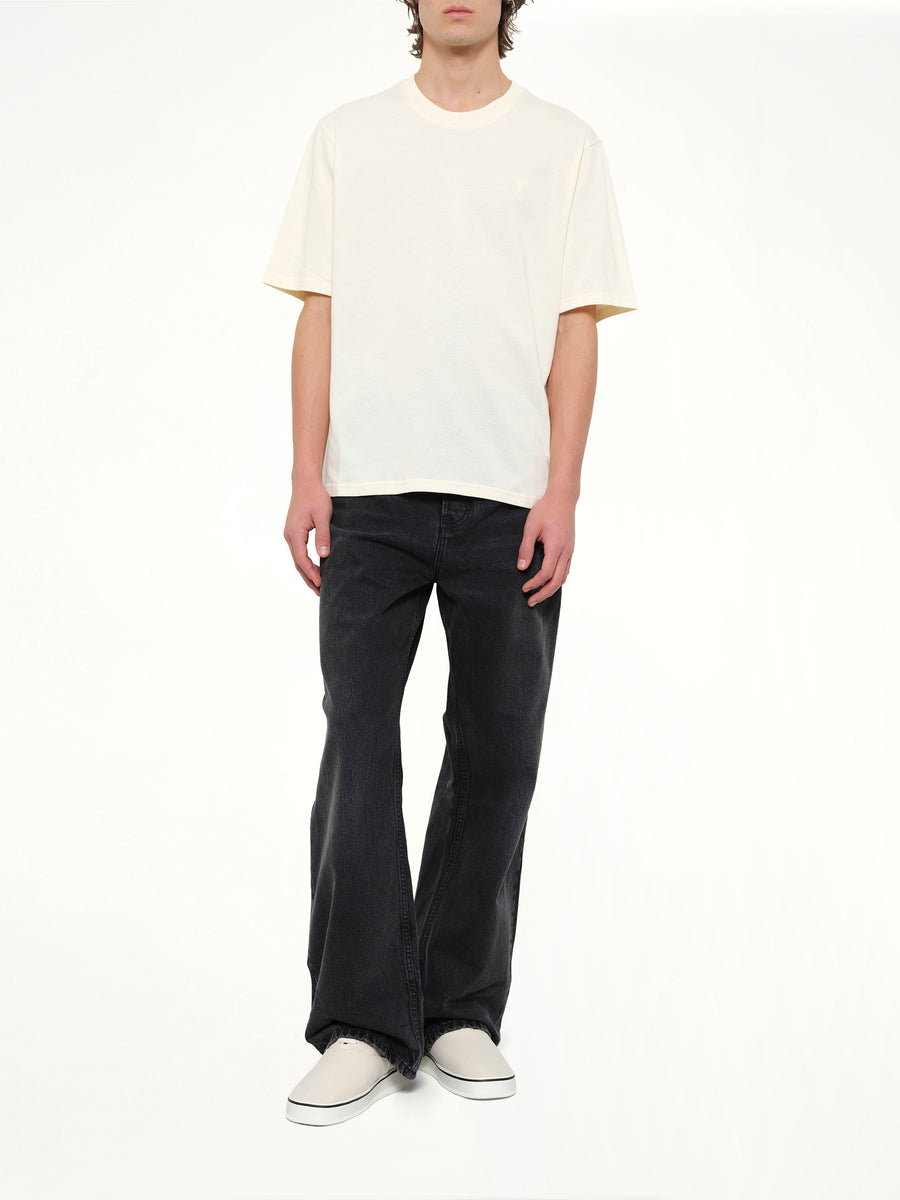 Small Embossed ADC T-Shirt in Cream