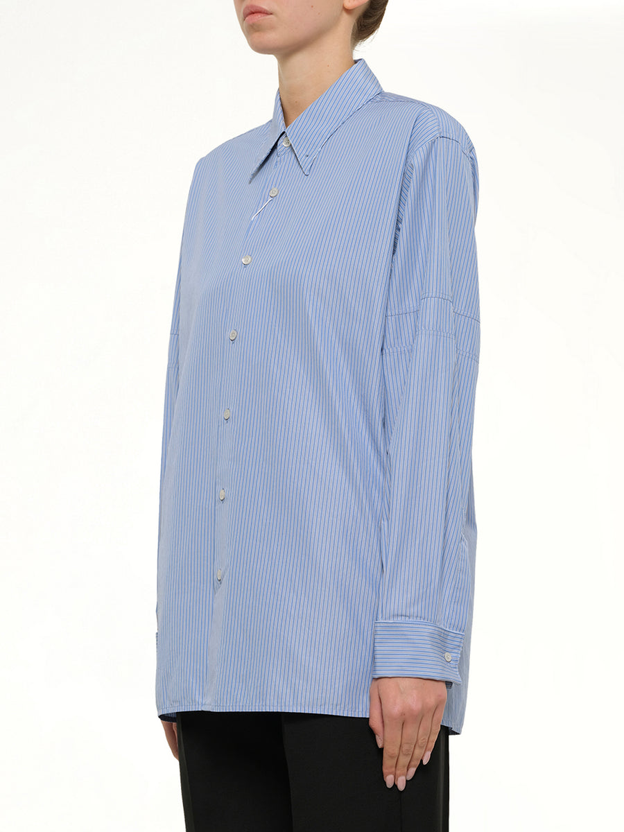 Stripe Shirt in Light Blue/Grey