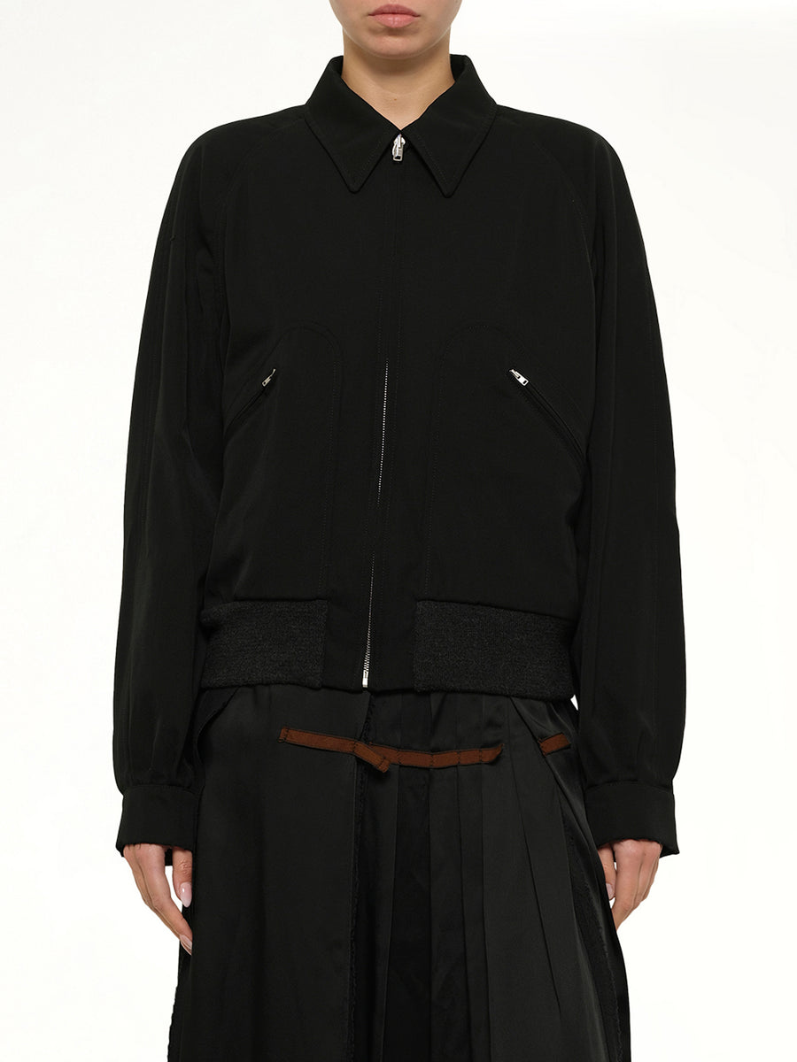 Wool Blouson in Black