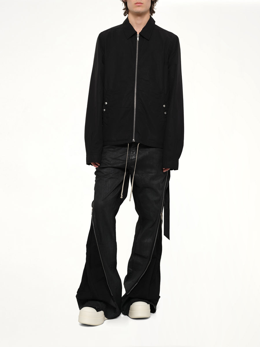 Zipfront Jacket in Black