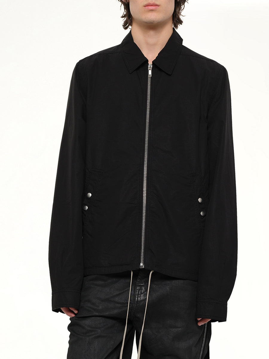 Zipfront Jacket in Black