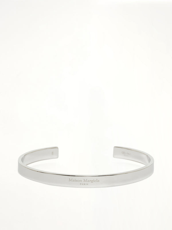 Logo Reference Cuff 6.5mm in Silver