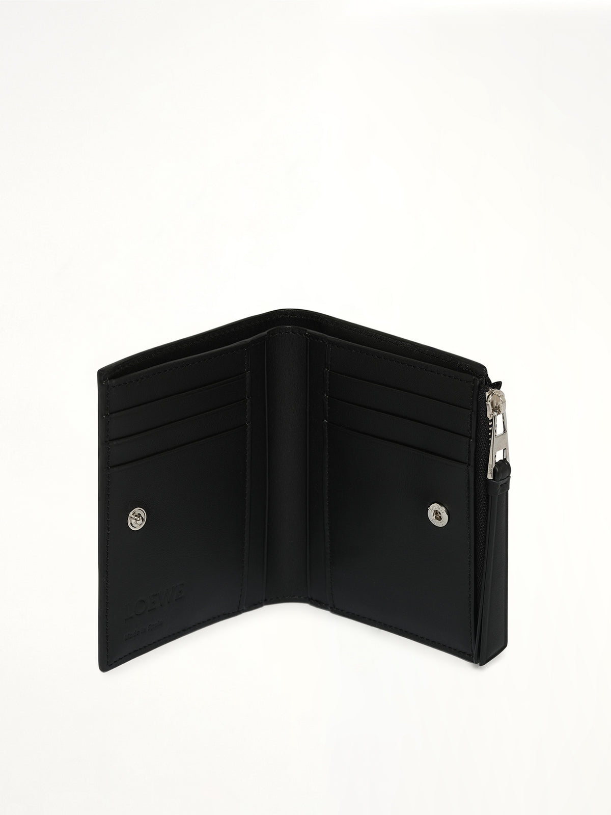 Puzzle Edge Slim Compact Wallet in Black