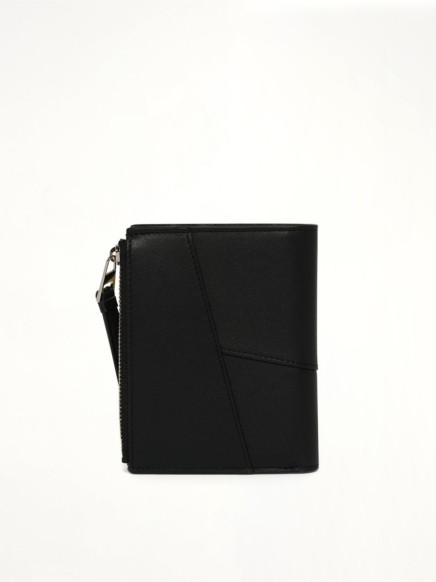 Puzzle Edge Slim Compact Wallet in Black