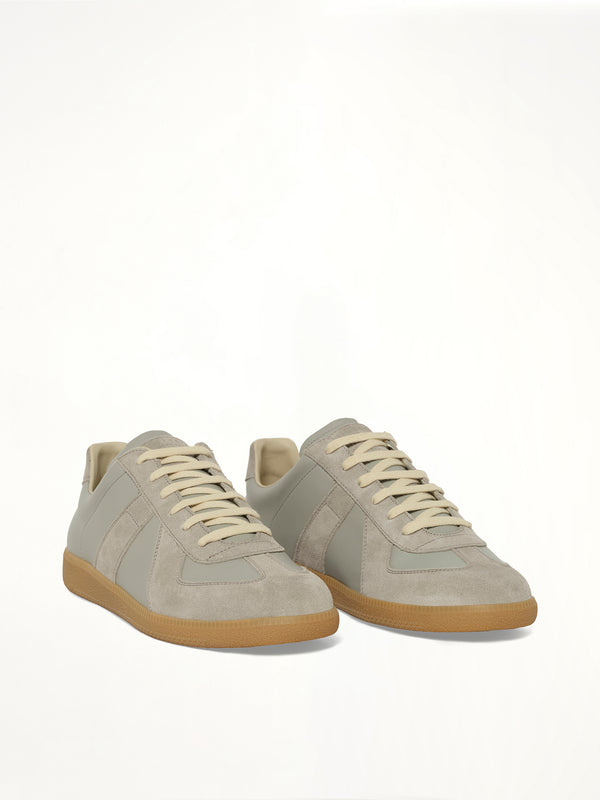 Replica Leather Sneaker in Griffin Gray