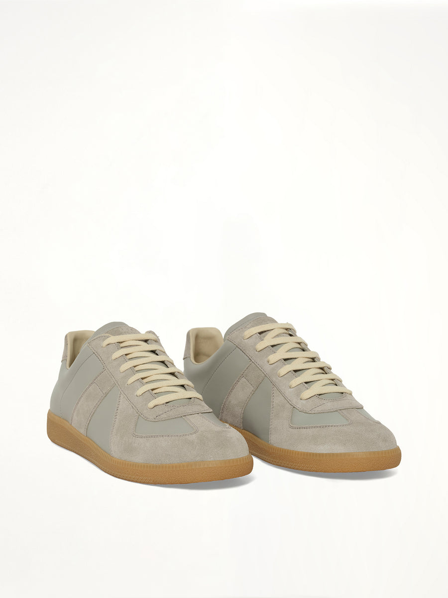 Replica Leather Sneaker in Griffin Gray