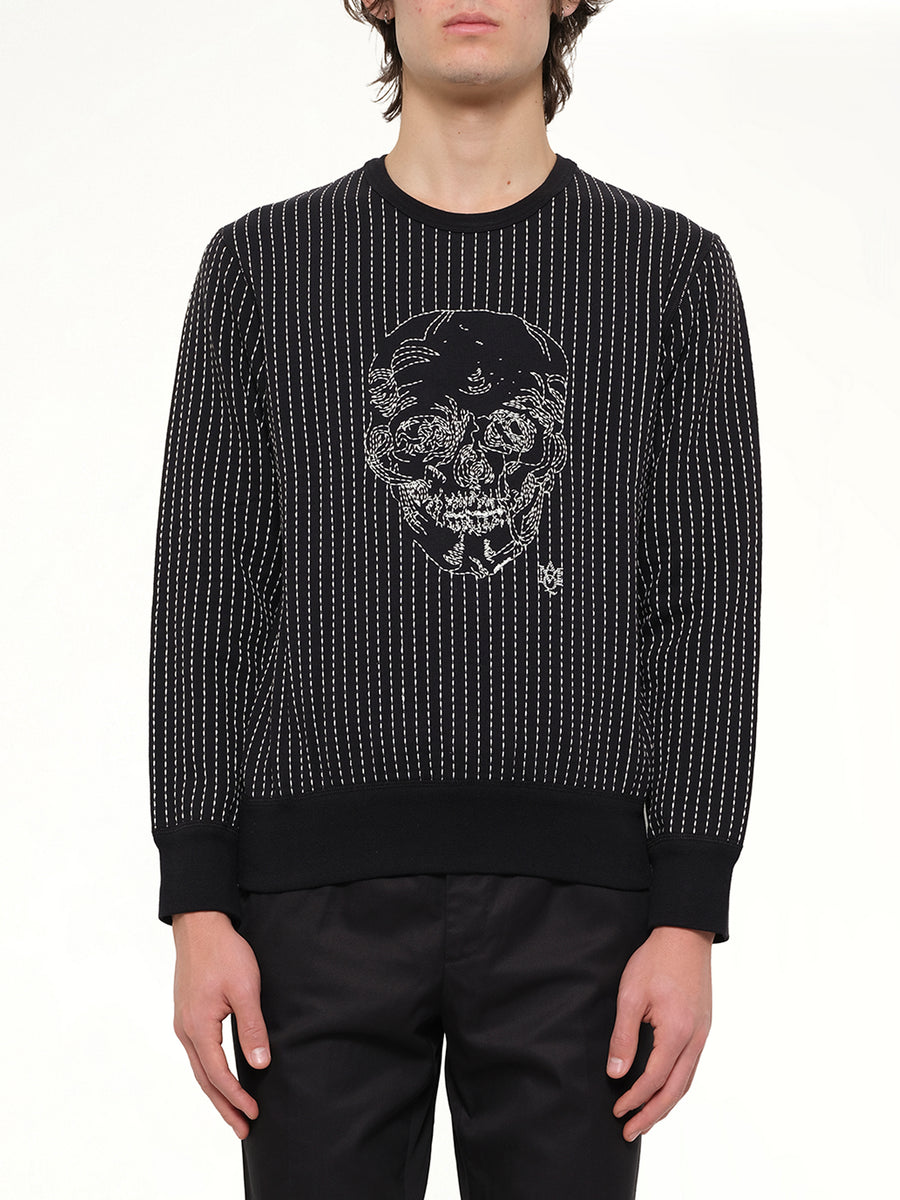 Embroidered Skull Sweatshirt