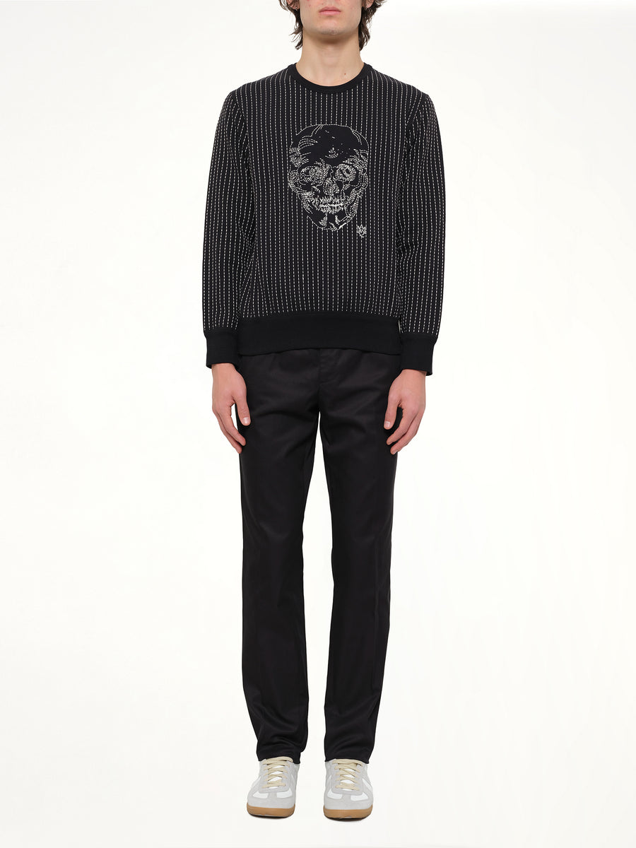 Embroidered Skull Sweatshirt