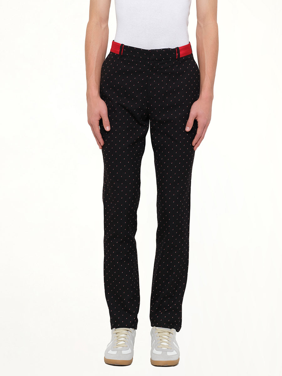 Jacquard Pants in Black