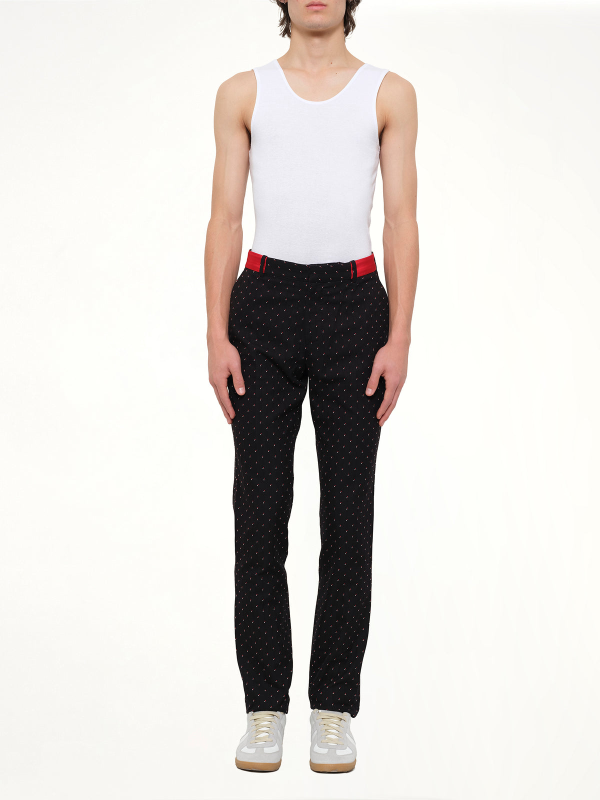 Jacquard Pants in Black