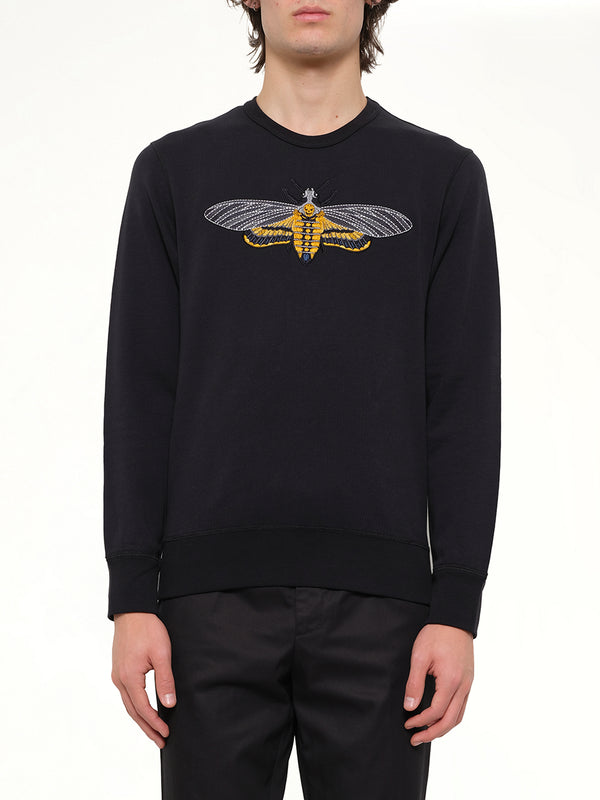Moth Embroidered Sweatshirt