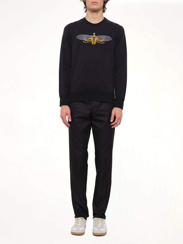 Moth Embroidered Sweatshirt