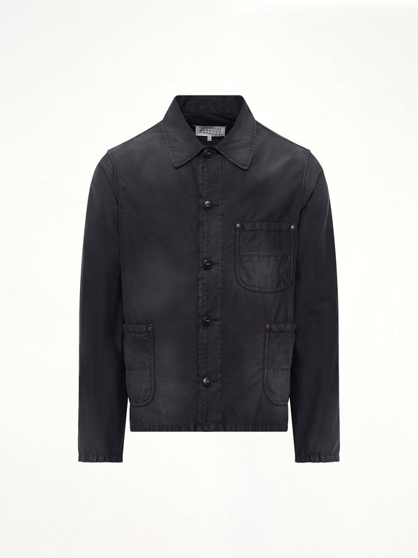 Brushed Moleskin Jacket in Black