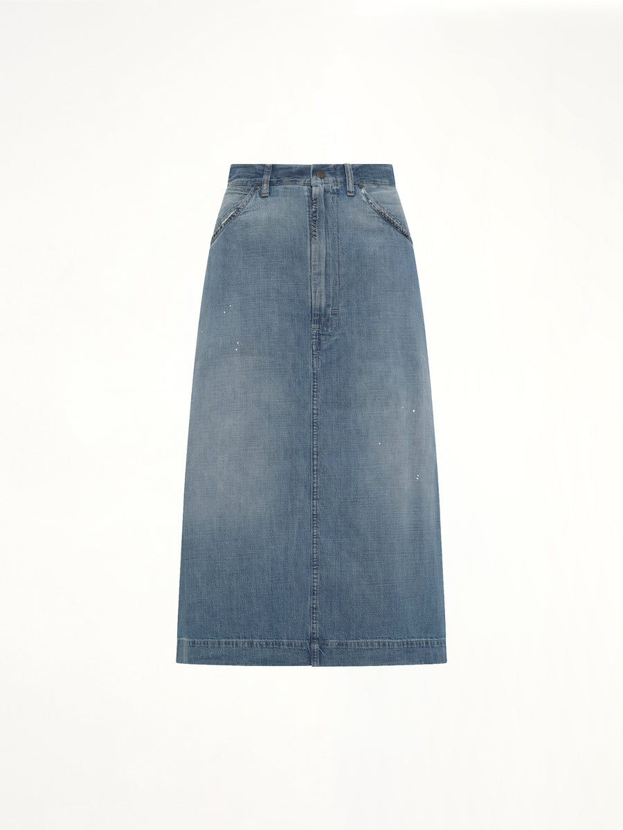 Denim Skirt in Medium Blue Vintage